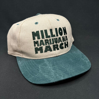 Million Marijuana March Snapback Hat Vintage 90s Cameo