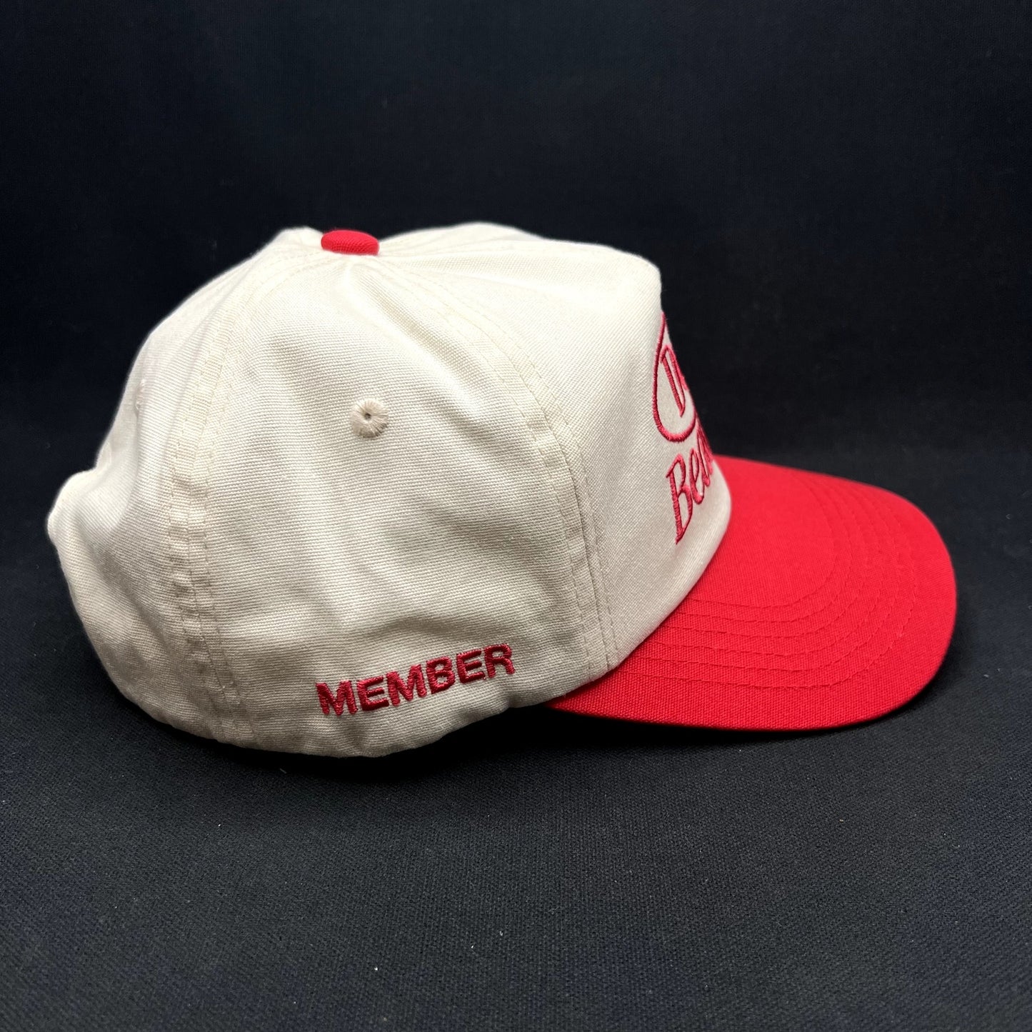 Duvin Beach Club Snapback Hat Red White Surf Skate Cap