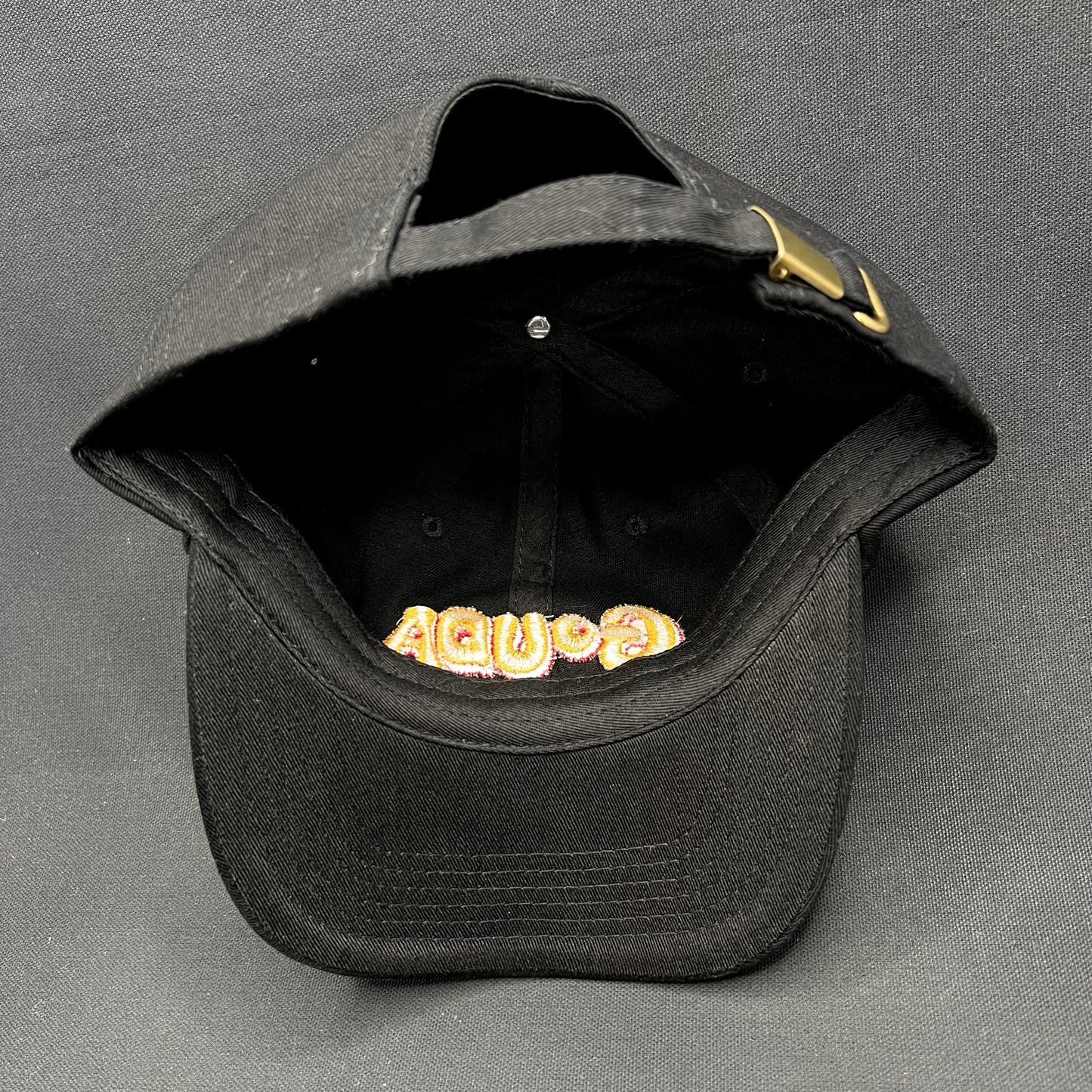 Mister Parmesan Gouda Cheese Logo Strapback Hat Black Los Angeles