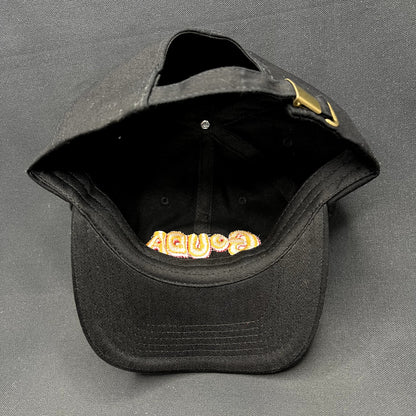 Mister Parmesan Gouda Cheese Logo Strapback Hat Black Los Angeles