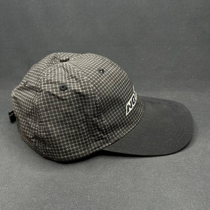 Vintage No Fear Strapback Hat Black Crosshatch Logo 90s USA