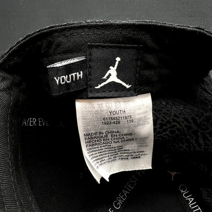 Youth Jordan Jumpman Elephant Print Snapback Black Gold Hat