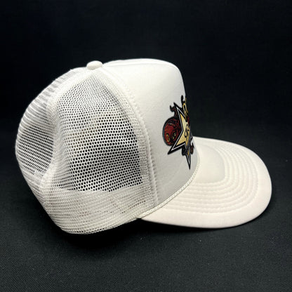Y2K Rockstar Energy Drink Trucker Hat Nissun Snapback White
