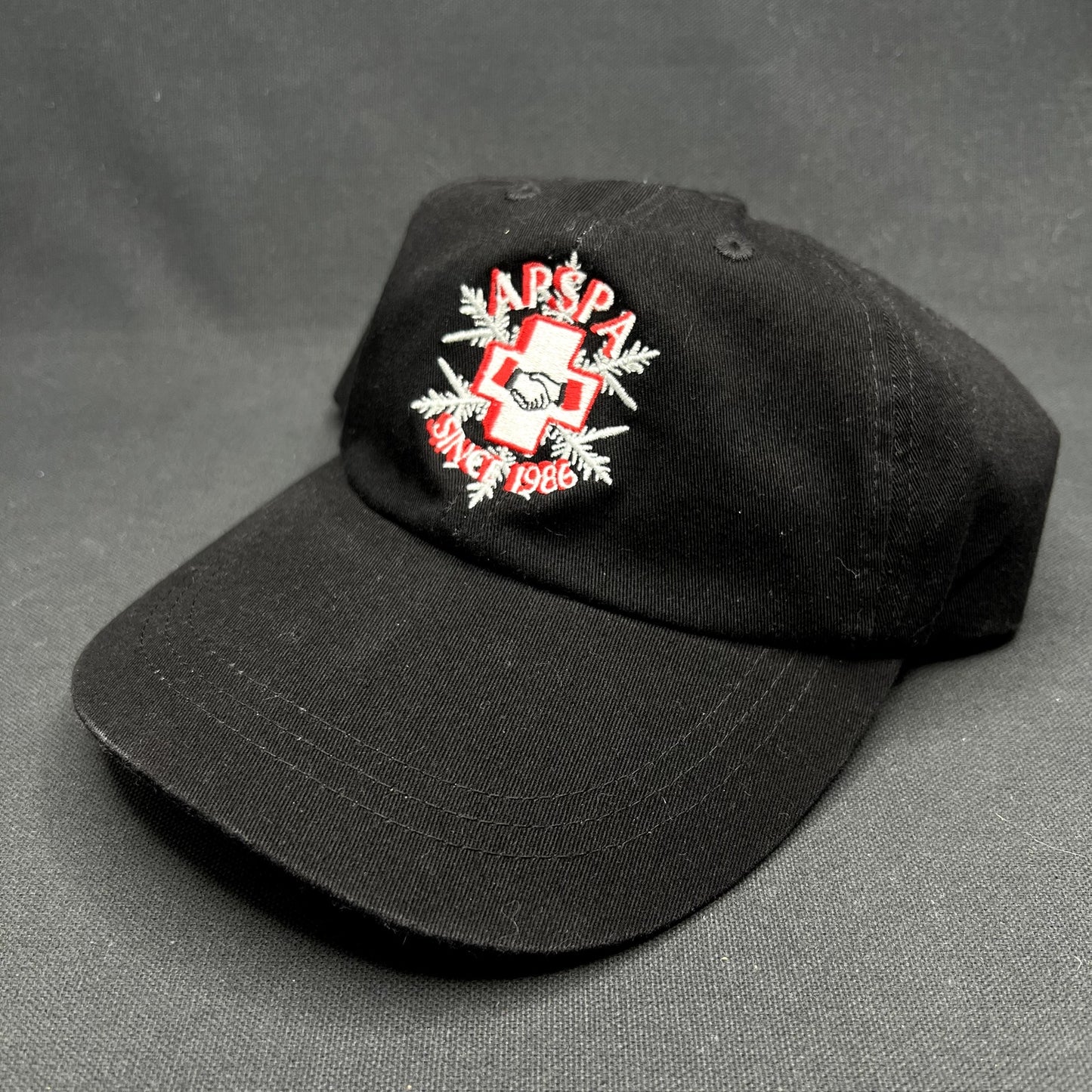 Vintage ASPA Ski Patrol Aspen Strapback Hat Ouray Sportswear Black
