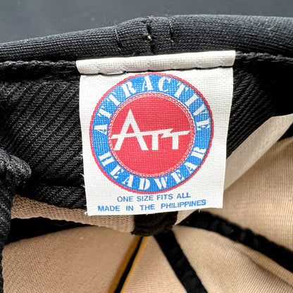 Vintage ARCO Marine Snapback Hat Black Rope Cap USA Oil Gas