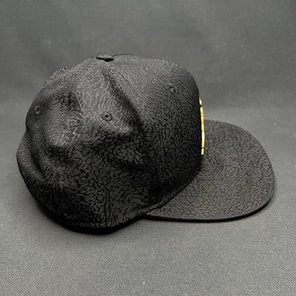 Youth Jordan Jumpman Elephant Print Snapback Black Gold Hat