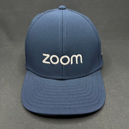 Melin Hydro A-Game Zoom Logo Snapback Hat Navy Performance