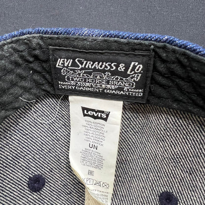 Retro Levi’s Strauss Split Denim Strapback Hat – Black/Indigo