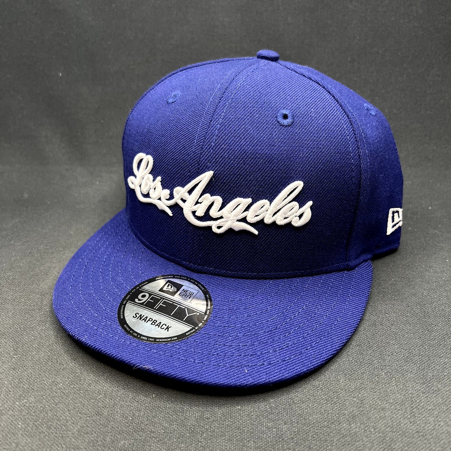 Los Angeles Dodgers Script Logo New Era 9FIFTY Snapback Hat Royal Blue MLB NWT