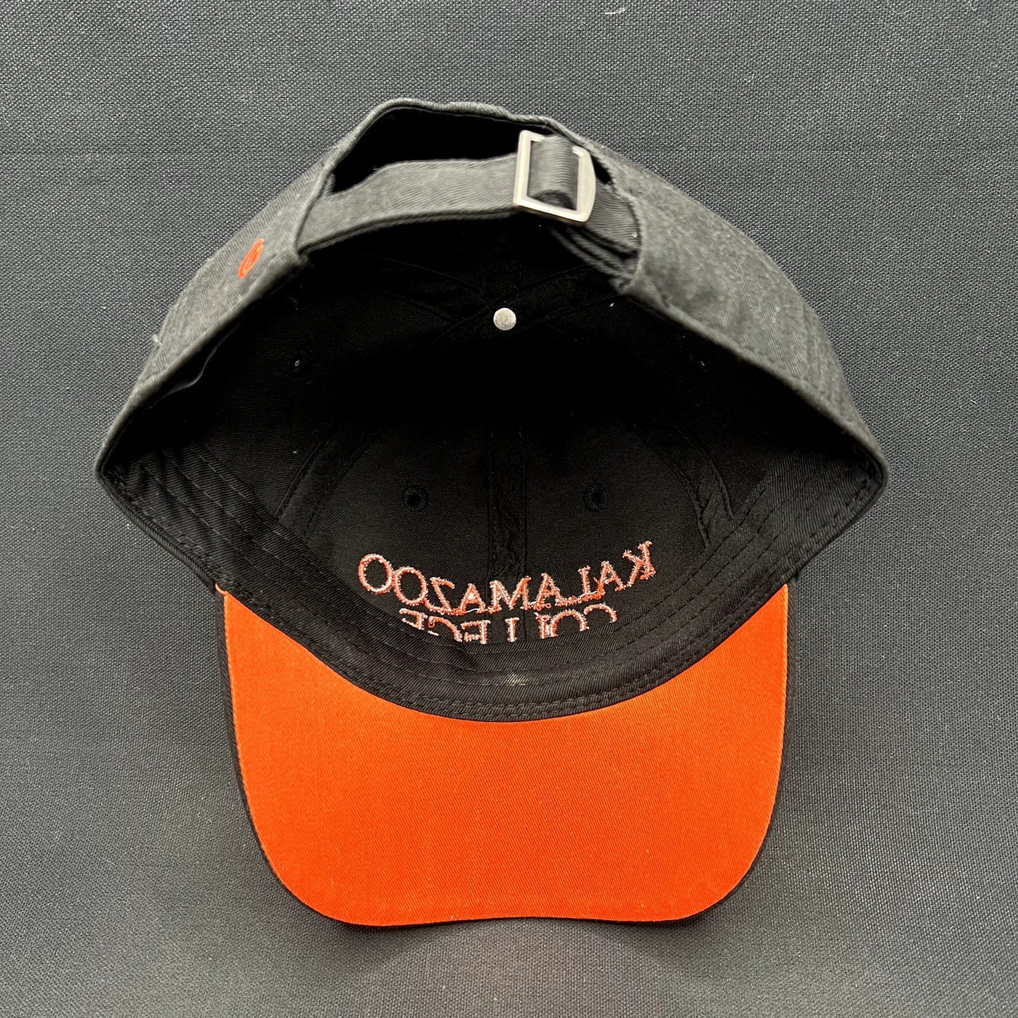 Kalamazoo College Black Orange Strapback Hat Gear Adjustable Dad Cap