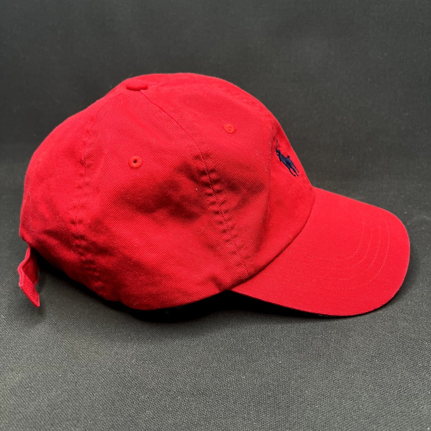 Vintage Polo Ralph Lauren Red Strapback Pony Hat Cap Classic Cotton