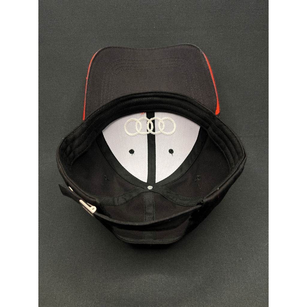 Audi Automotive Rings Logo Hat Black Twill Strapback Metal Clasp OEM Promo