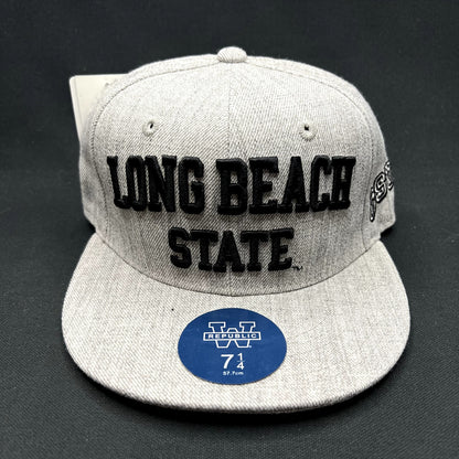 NWT Long Beach State 49ers Fitted Hat 7 1/4 Gray W Republic Cap
