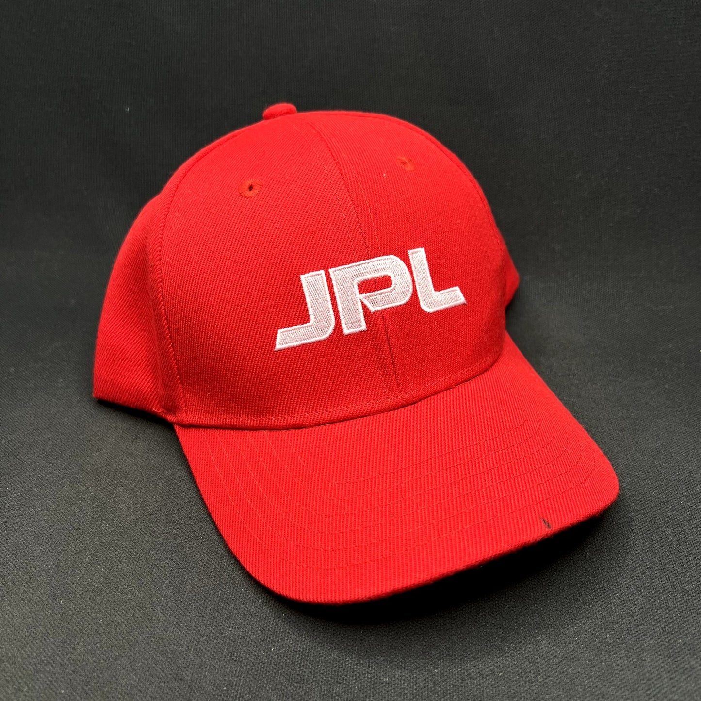 JPL Jet Propulsion Laboratory NASA Red Snapback Hat Satellite Underbrim Cap