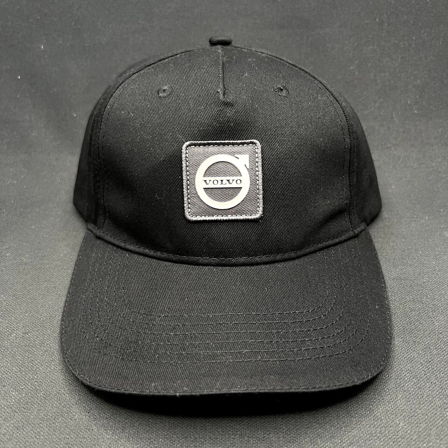 Volvo Iron Mark Logo Adjustable Hat Official Volvo Merchandise Black Cap