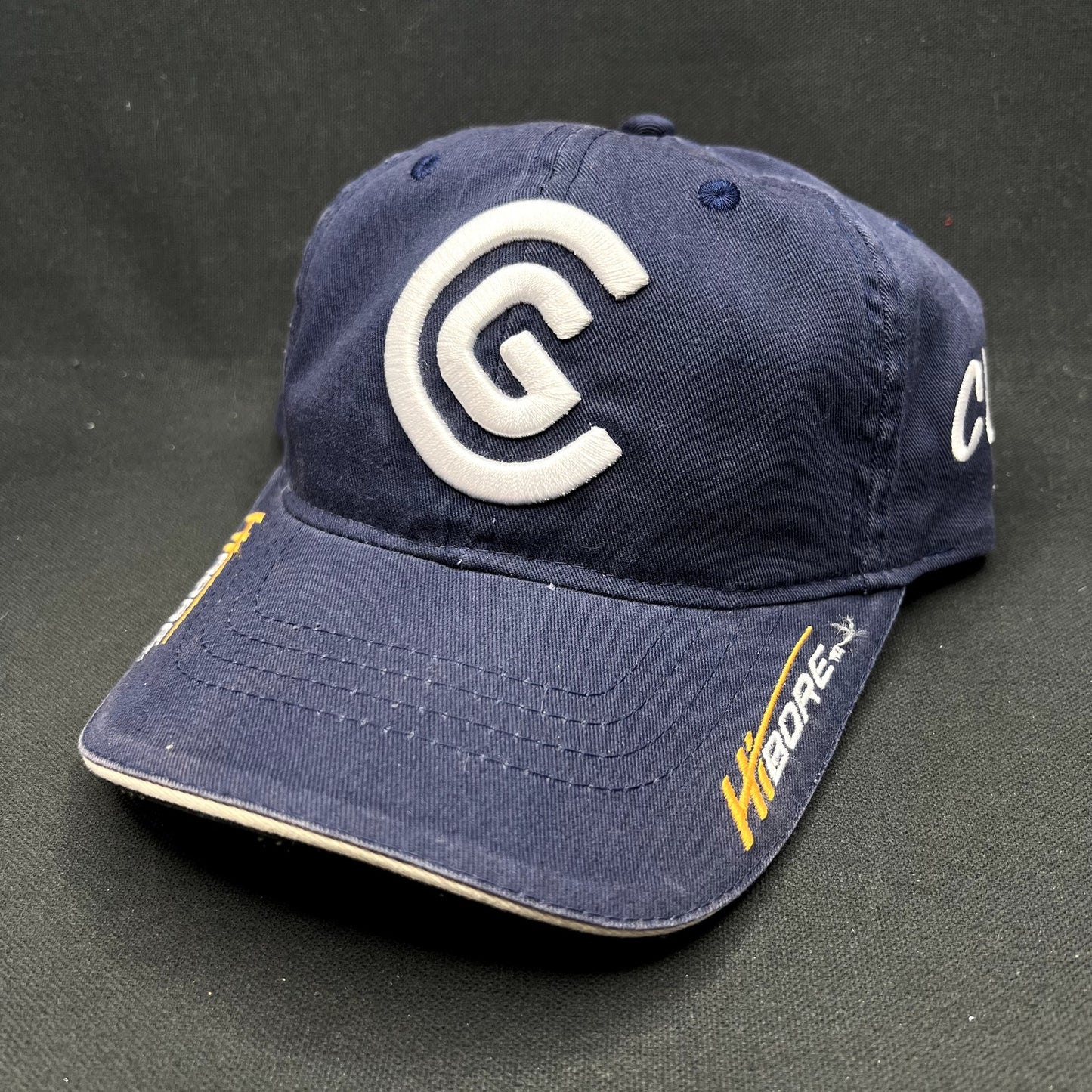 Vintage Cleveland Golf Strapback Hat Navy Blue Embroidered Logo Adjustable