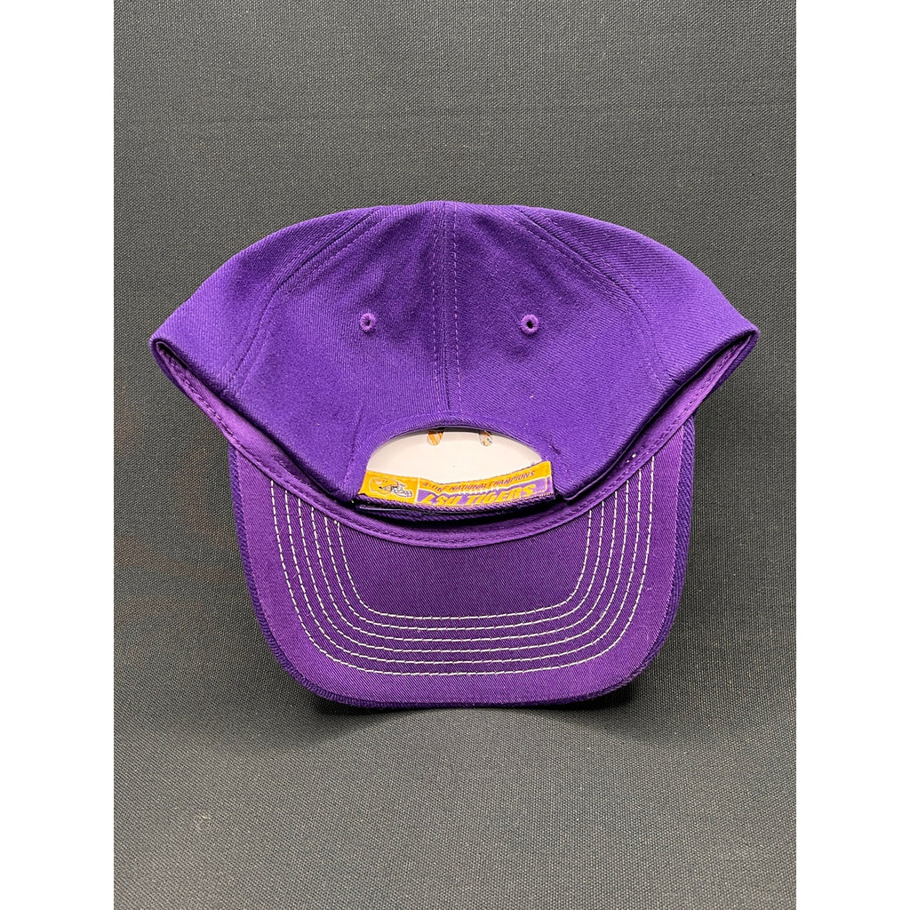 LSU Tigers 4× National Champions Hat – Top of the World Purple/White