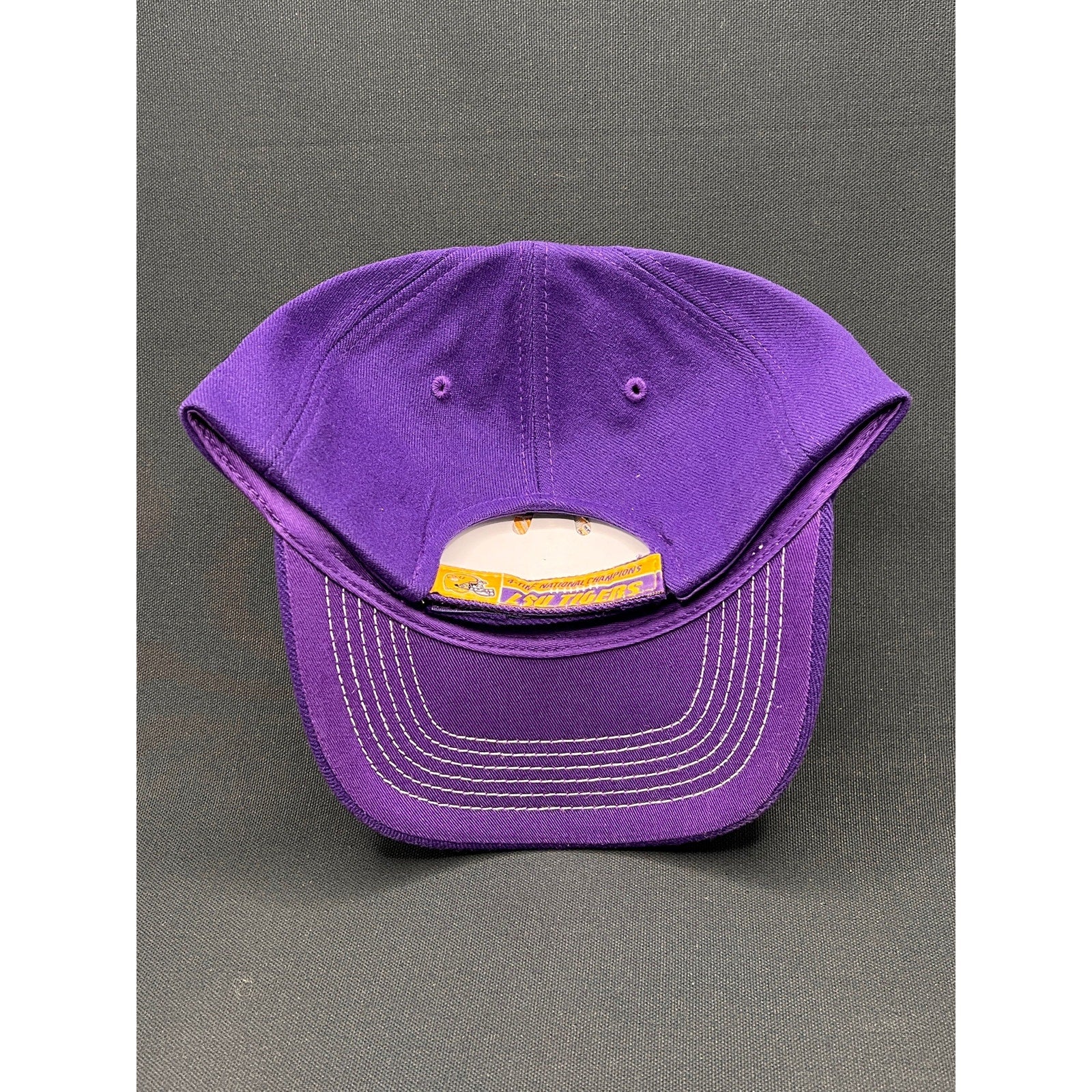 LSU Tigers 4× National Champions Hat – Top of the World Purple/White
