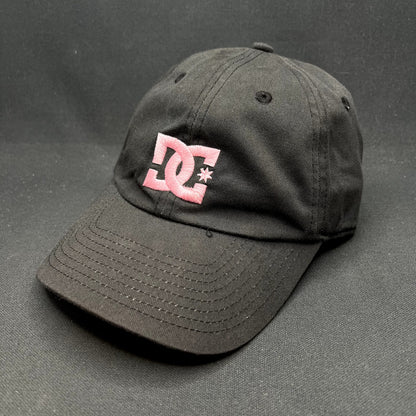 DC Shoes Logo Strapback Hat Black Pink Cotton Skate Streetwear Cap OS
