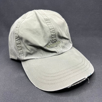 Patagonia Nylon Strapback Hat Green Distressed Bill Outdoor Cap L