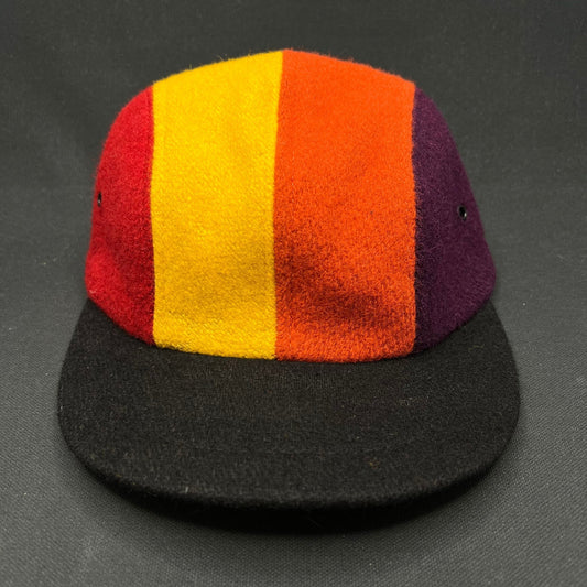 80s New York Hat Co Wool Color Block Fitted Cap USA