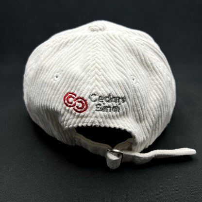 Los Angeles Clippers White Corduroy Cedars-Sinai Strapback Hat Melonwear