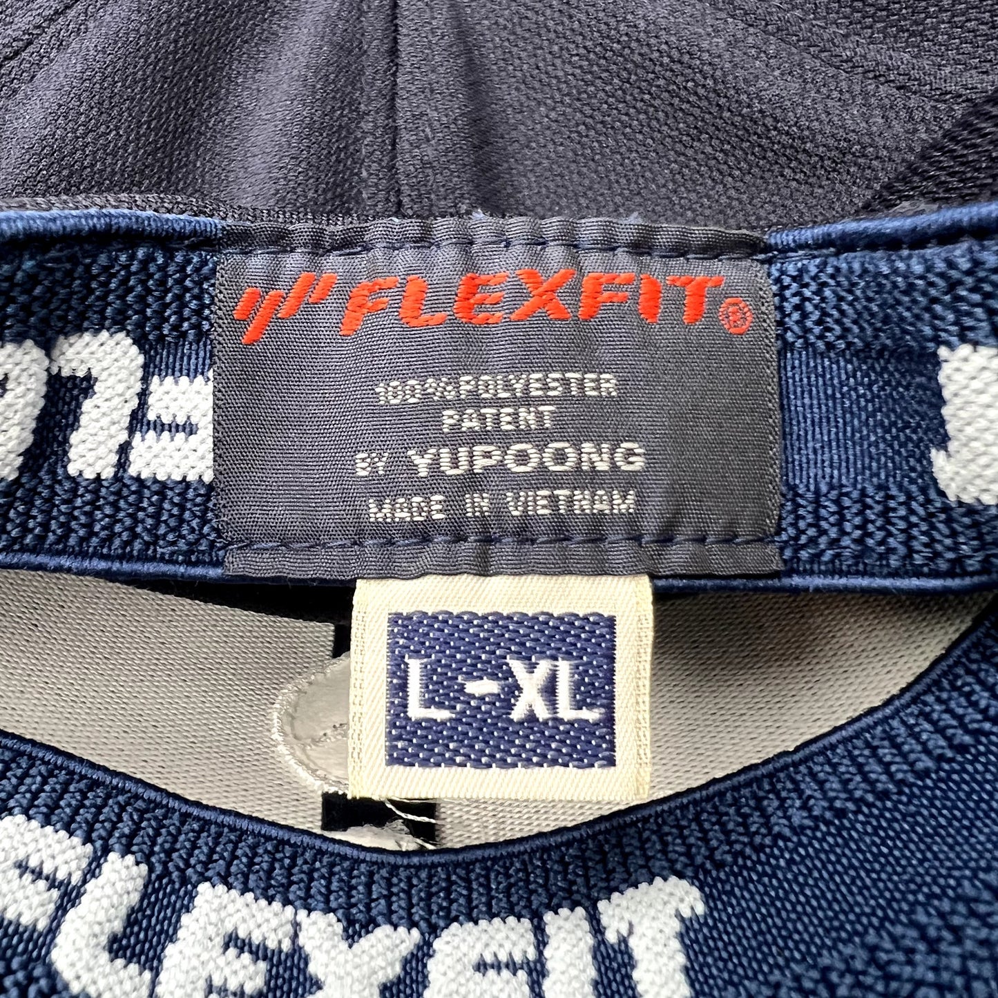 Mercedes-Benz Flexfit Hat L/XL Navy Blue Embroidered Logo Cap Yupoong