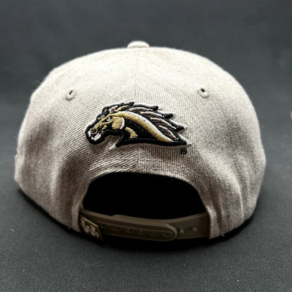 Western Michigan University WMU Snapback Hat Gray Gold W Republic Cap