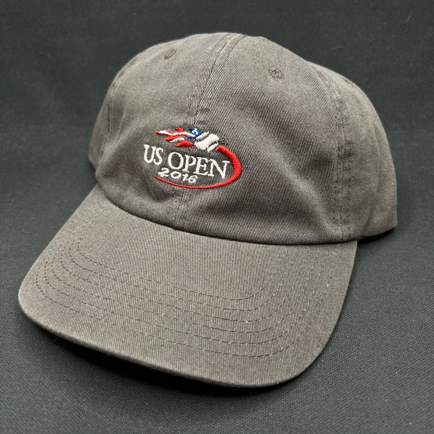 2004 US Open Strapback Hat Member Logo Golf Cap Brown Adjustable