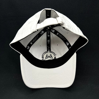 Music Logo New Era 9TWENTY Strapback Hat White Black Dad Cap
