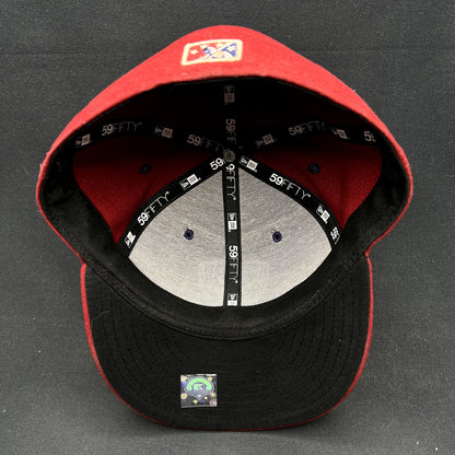 Lancaster JetHawks New Era 59FIFTY Fitted Hat 7 3/8 Red Minor League Baseball