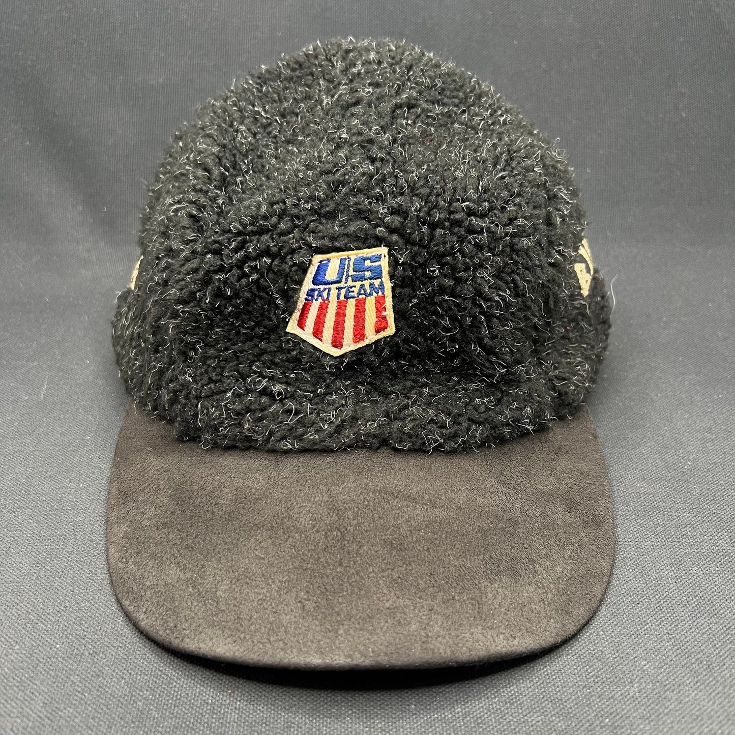 Vintage BULA USA Ski Team Sherpa Wool Strapback Hat USA Ski