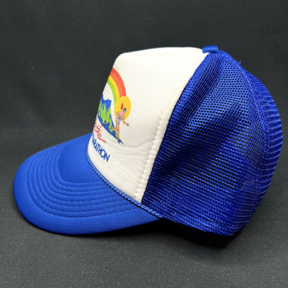Vintage 1983 Honolulu Marathon Rainbow Trucker Snapback Hat