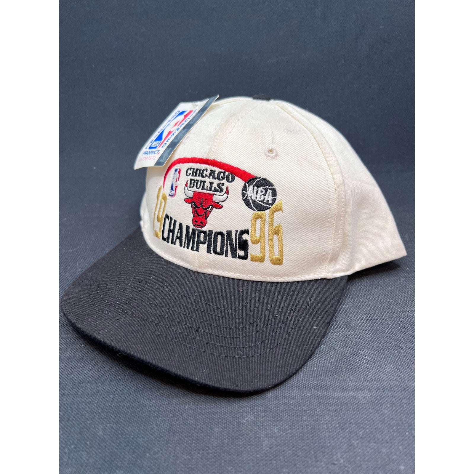 Vintage 1996 Chicago Bulls NBA Champions Hat Twins Enterprise USA New With Tags