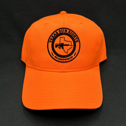 Texas Gun Rights No Compromise Blaze Orange Snapback Hat Otto