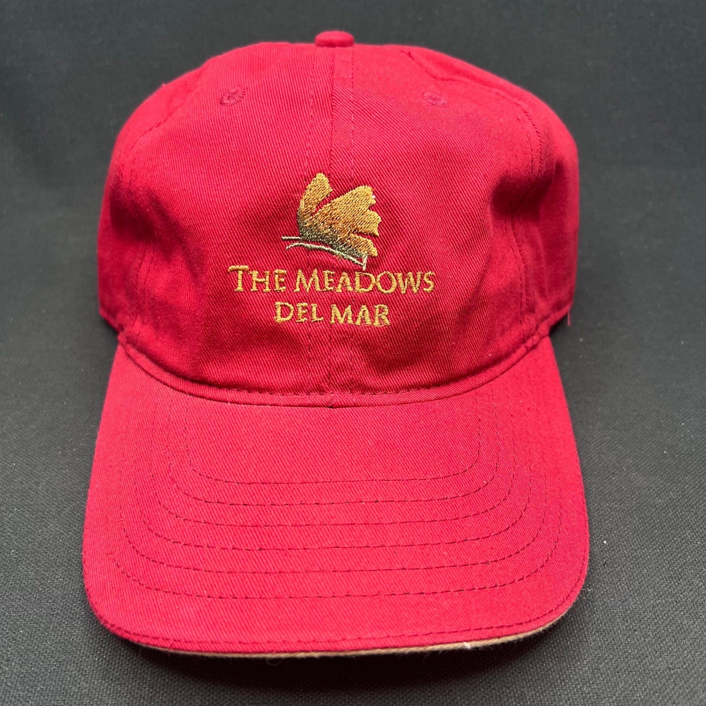 The Meadows Del Mar Golf Club Hat Red Strapback Cap