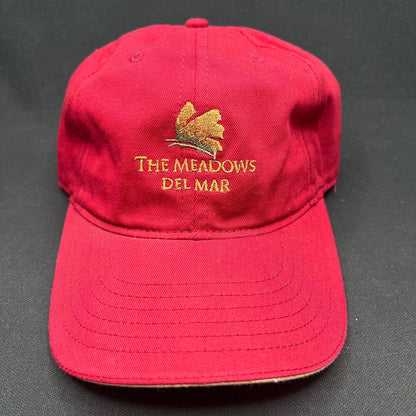 The Meadows Del Mar Golf Club Hat Red Strapback Cap