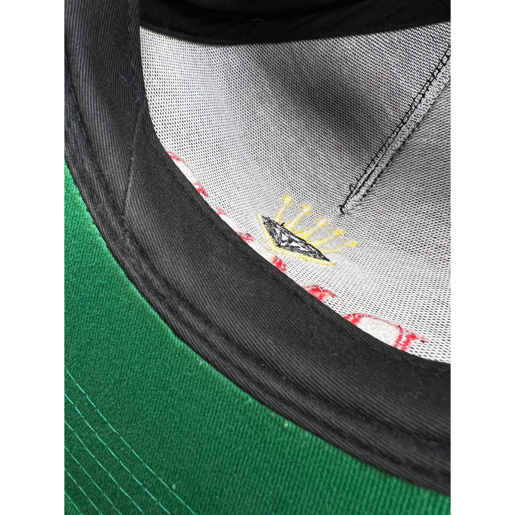 Vintage Diamond Supply Co. DMND Snapback Hat – Rolex Crown Parody Logo (Black/Green Underbrim)