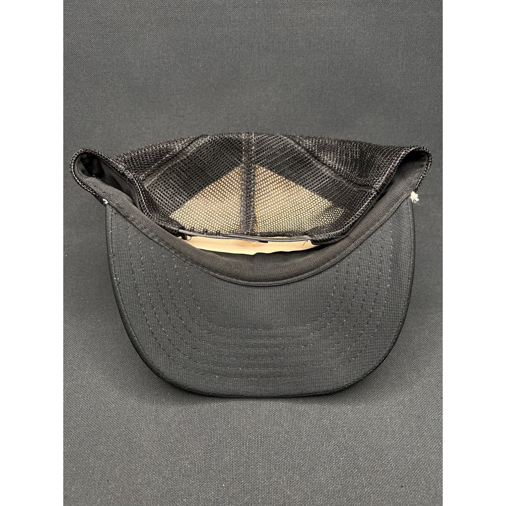 Vintage Apollo 11 NASA Space Trucker Hat Black Snapback Civic Cap Gold Leaf