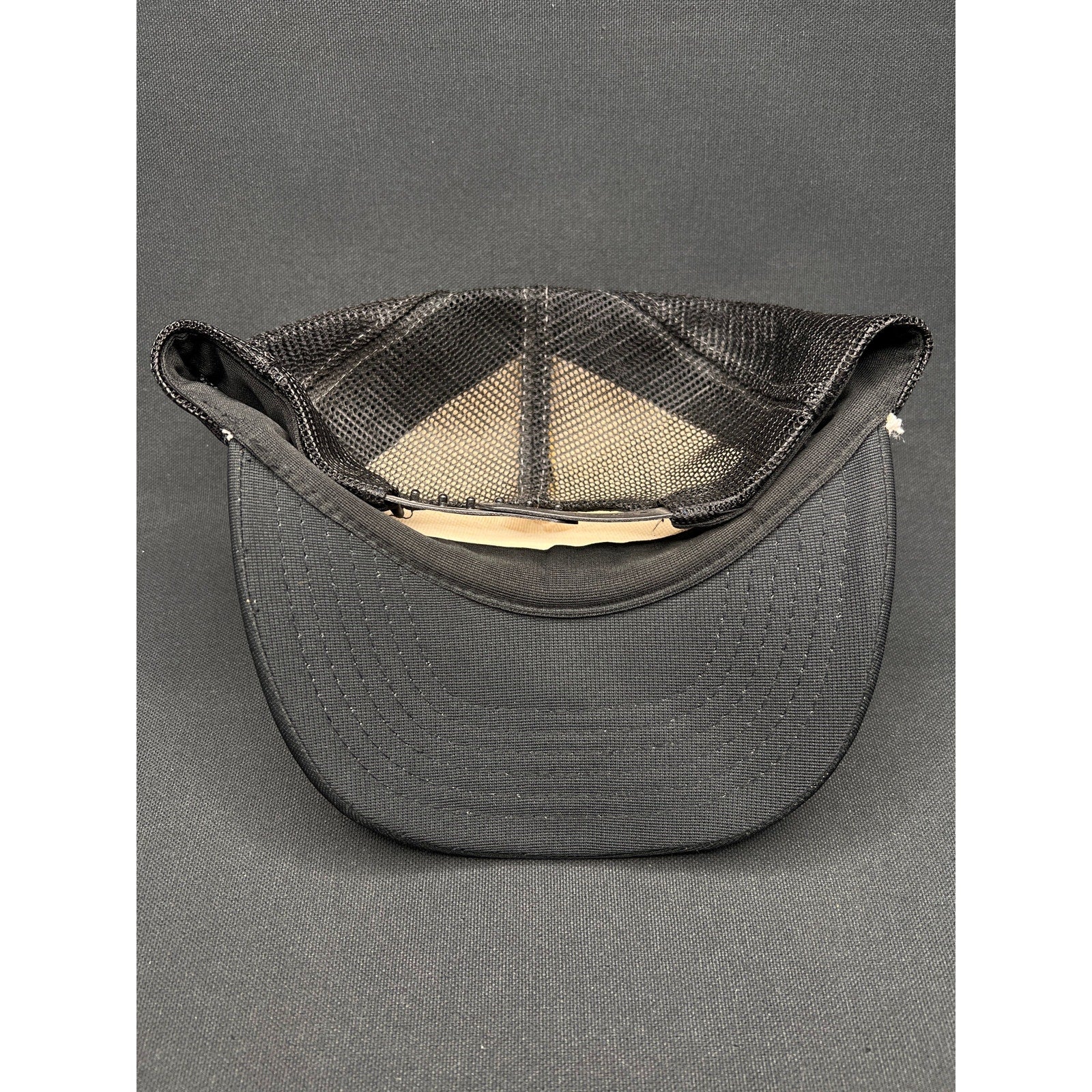 Vintage Apollo 11 NASA Space Trucker Hat Black Snapback Civic Cap Gold Leaf