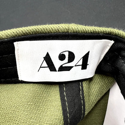 A24 Films Strapback Hat Olive Green Minimal Logo Cap