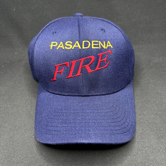 Pasadena Fire Department Flexfit Hat Navy Red Yellow S/M Yupoong