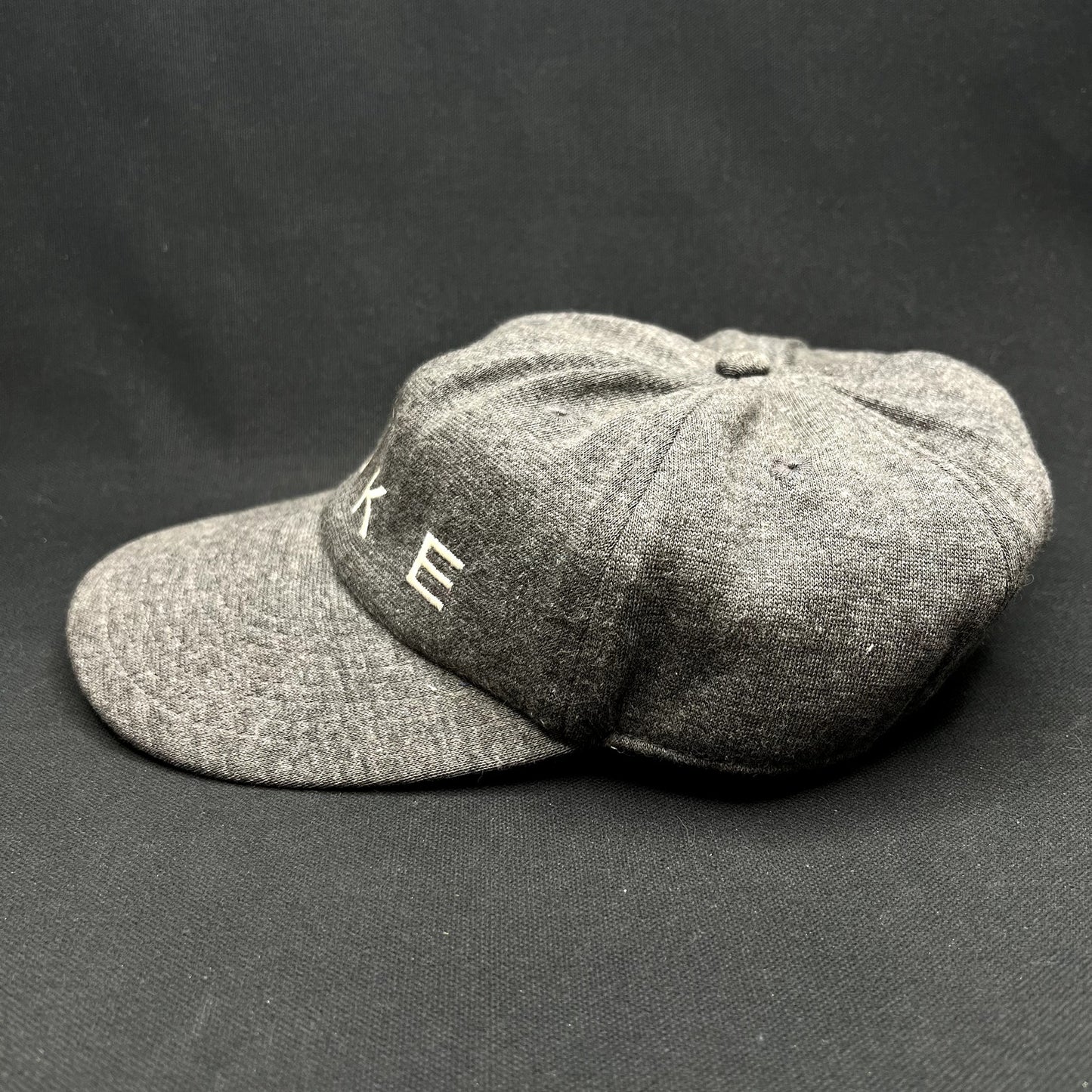 Vintage Nike Flex Strapback Hat Gray Minimal Spellout Cap Y2K