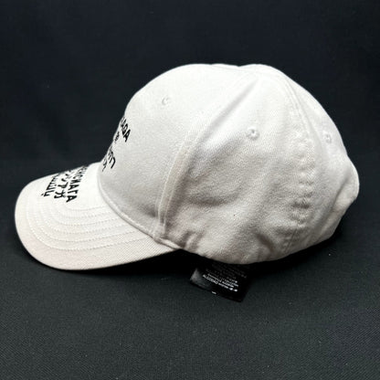 Balenciaga Languages Logo White Strapback Hat Made In Italy