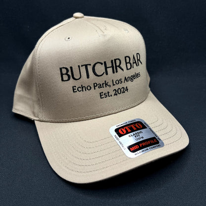 BUTCHR BAR Echo Park Los Angeles Snapback Hat OTTO Beige