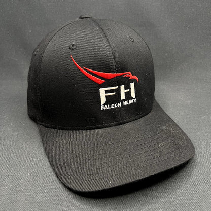 SpaceX Falcon Heavy Flexfit Hat Black Red Yupoong S/M