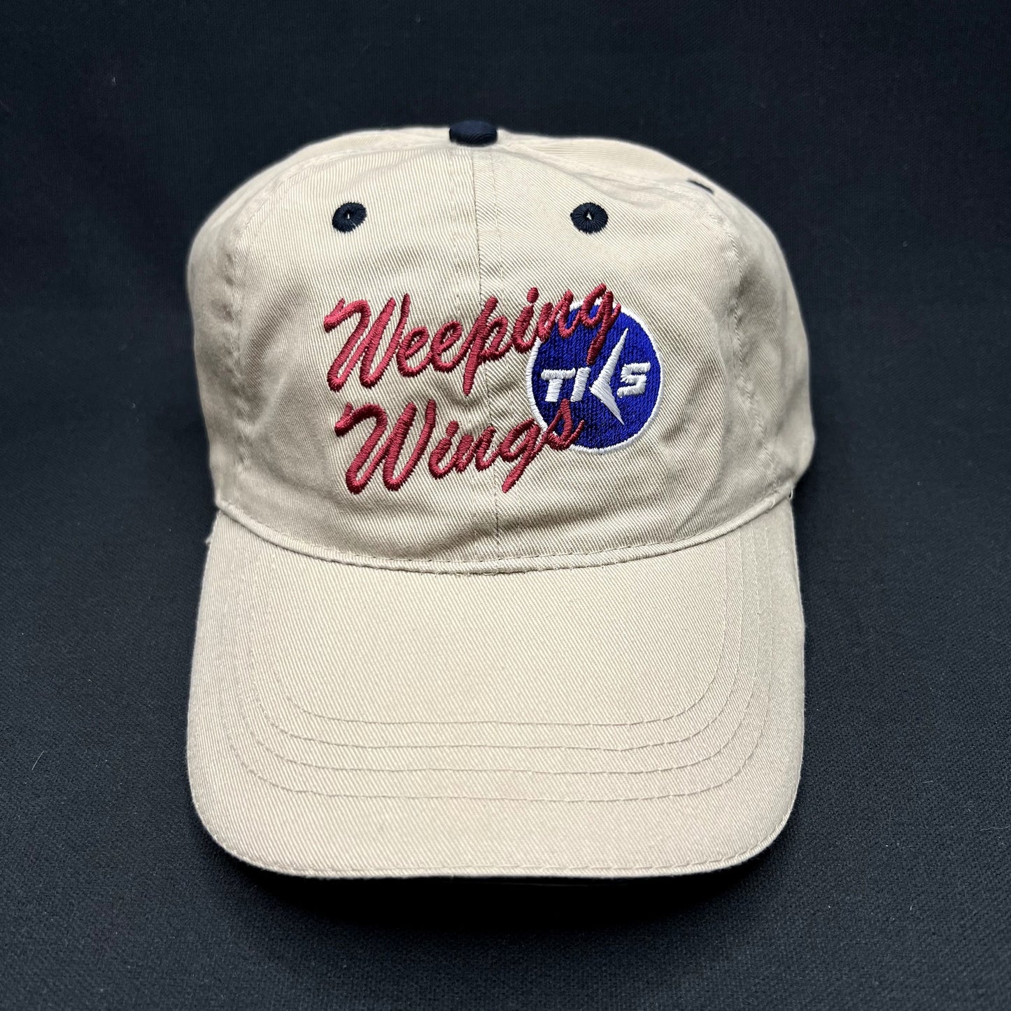 Vintage Weeping Wing TKS AS&T Otto Strapback Hat Aviation Promo Cap