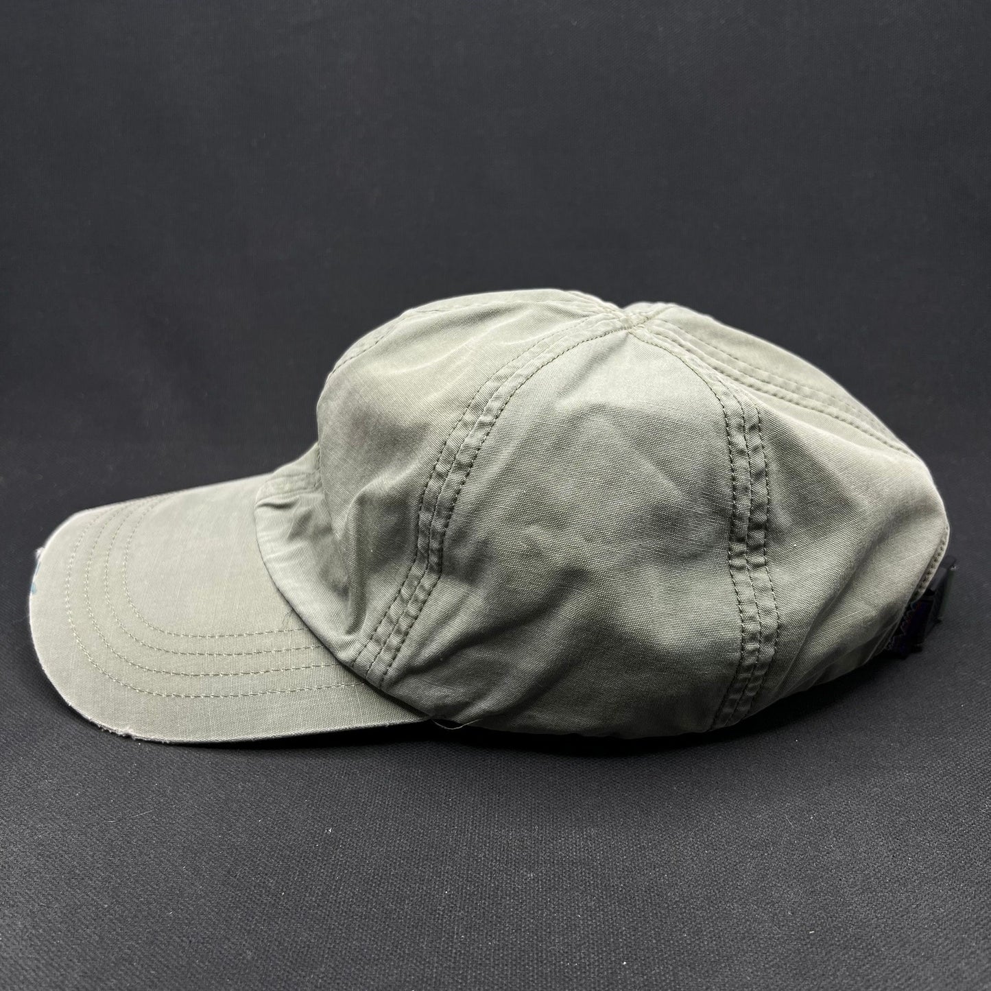 Patagonia Nylon Strapback Hat Green Distressed Bill Outdoor Cap L