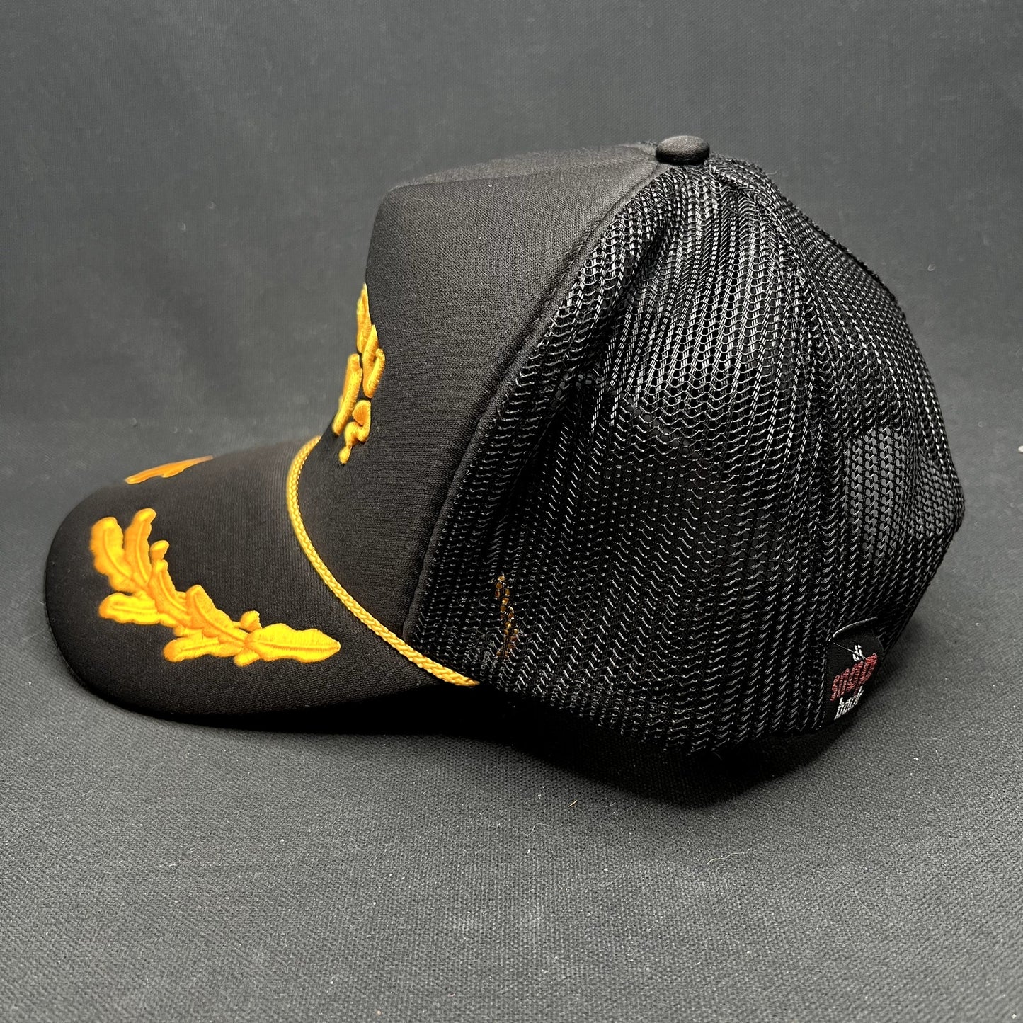 Are You Kozy? Los Angeles California Trucker Snapback Hat Black Gold Otto