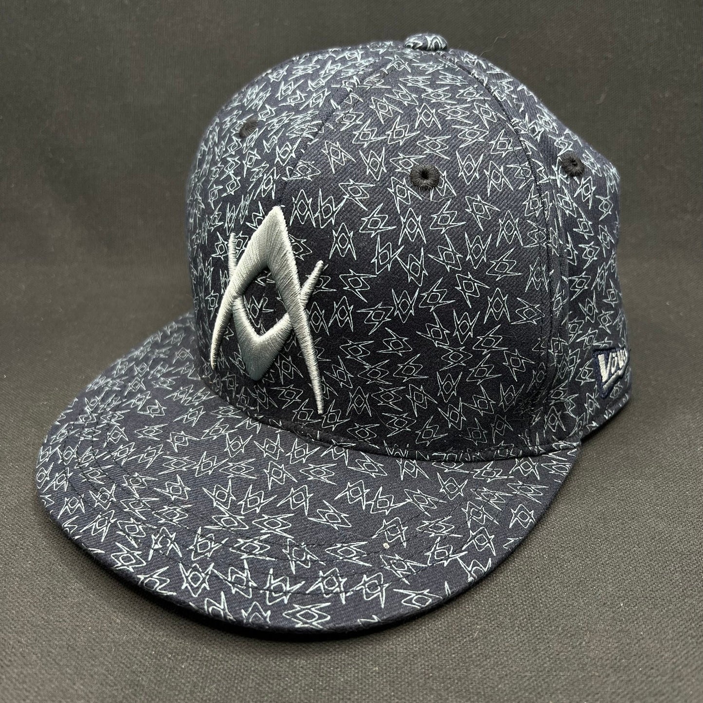 Volkl Ski Hat Fitted 7 5/8 Black Pattern Snapback Cap Atomic Style